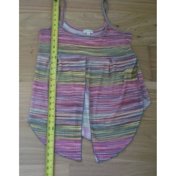 Earthbound Trading Company XL Cami Top Rainbow Striped Flowy Boho Hippie Fairy - Picture 13 of 16